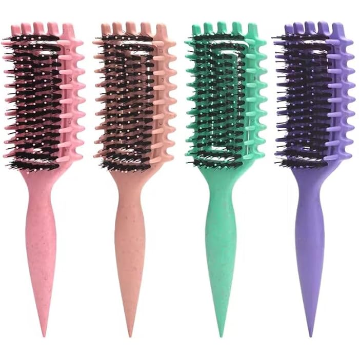 Curl Define Styling Brush,Curly Hair Brush, Wet Dry Detangler Hair Brush,The Essential Tool For S Styling Curls, Achieve Perfectly Defined Curls -1pc -multicolor - Image 1
